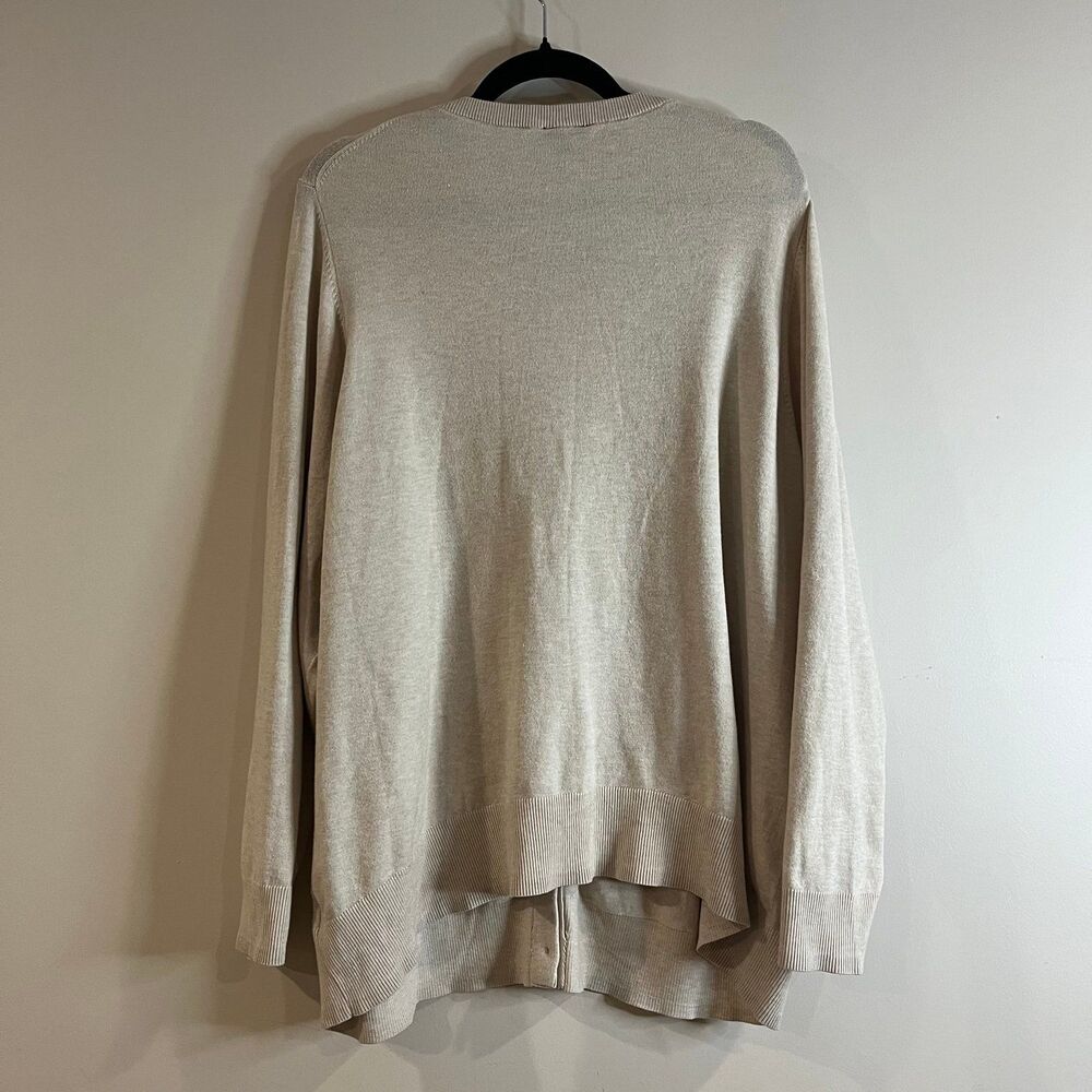 Torrid Cardigan Button-Front Classic Sweater Heather Oatmeal size 4X - Picture 4 of 6